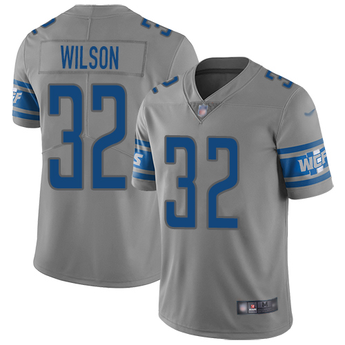 Detroit Lions Limited Gray Men Tavon Wilson Jersey NFL Football #32 Inverted Legend->youth nfl jersey->Youth Jersey